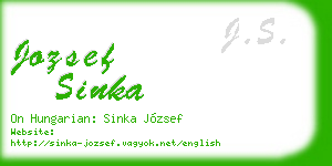 jozsef sinka business card