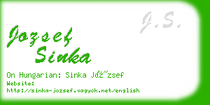 jozsef sinka business card